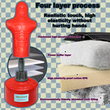 ENKAIYIXING Height Adjustable Freestanding Humanoid Punching Dummy, Silicone Boxing Punching Bag with Stable Large Fillable Base for Adults, Kickboxing MMA Home Gym Workout Training
