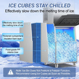 500 lbs High-Output Commercial Ice Machine Freestanding Self-Clean Durable