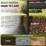 1 Panel No Dig Privacy Fence Screen, 60" H × 48" W Metal Outdoor AC Fencing