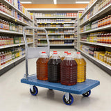 Doppy Push Cart Dolly 660 lbs, Foldable Moving Platform Truck with Swivel Wheels for Loading