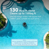 Solar Powered Pool Skimmer, Cordless Pool Cleaner, Robotic Pool Vacuum-H3 Overground Robotic Pool Skimmer Robot with AppSelf-Parking (Button Switch-Update1)