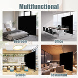 Room Divider Single Panel Privacy Screen, 71''x72''H Large Divider for Room Separation, Thickened Fabric 6FT Room Divider Wall Screen for Bedroom Office School, Portable Partition Room Dividers, Black HOMSCREENER