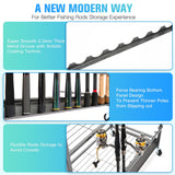 Premium Fishing Rod Holders for Fishing Gear and Equipment with Hooks and Wheels PeBro