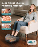Snailax Larger Size 14" Foot Massager with Heat Compression,Rolling Shiatsu Feet Massager for Plantar Fasciitis Neuropathy,Remote Control Foot Warmer Under Desk Office Home Use Gifts for Men, Women