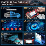 LAUNCH CRP123 V2.0 Obd2 Scanner with 3 Reset Oil Service/Throttle/SAS Reset LAUNCH