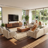 NessCarsti 66.1" Modern Sofa Couch with Cotton-Linen Fabric for Living Room