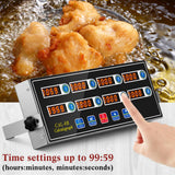 Relaxweex 2 Pack Commercial 8 Channel Digital Kitchen Timer, Multi-Countdown Timer with Loud Alarm & Large LCD Display, Wall Mount or Countertop for Restaurant, Fry Station, Baking & Lab Use