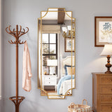 Kelly Miller Gold Full Length Mirror for Wall, 24" x58” Full Body Mirror Decorative Beveled Home Decor for Living Room Bedroom Bathroom Entryway Hallway Dressing Room