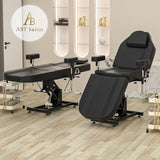 ABTSalon Electric Tattoo Chair Bed Esthetician Motorised Height Adjustment Facial Bed for Client, Professional Beauty Spa Chair Massage Table for Lash Extensions
