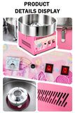 Commercial Cotton Candy Machine 1000W, 3-4 Per Minute, 38cm Stainless Steel Bowl, Easy Double Switch, Sugar Scoop, for Carnival Party Commercial Events (US Plug)