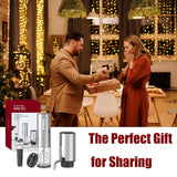 Rechargeable Electric Wine Opener Set, 4-in-1 Automatic Opener Kit with Aerator Pourer, Foil Cutter, Vacuum Pump and Stoppers - Ideal Gift for Mother's Day, Father's Day, Birthday and Anniversary