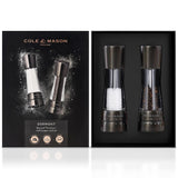 Cole & Mason Derwent Salt and Pepper Grinder Set - Refillable Salt & Pepper Grinder Set with Gourmet Precision Mechanisms - Kitchen Accessories for Cooking - Gift Set, Iron Grey