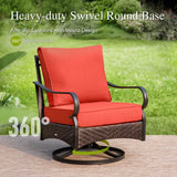Sophia & William Metal Patio Furniture Set with Fire Pit Table, 4 Pieces