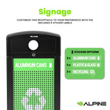 Alpine 40-Gallon Outdoor Recycling Bin – Commercial Trash Can with Locking Lid