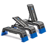 Reebok Deck Multipurpose Adjustable Bench Aerobic Strength Training Incline and Decline, Blue Reebok