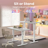 71 x 30 inch Electric Standing Desk Adjustable Height, 4 Memory Height Settings