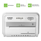 Aurora AU1262XA Anti-Jam 12-Sheet Crosscut Paper and CD/Credit Card Shredder, White