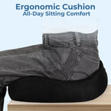 5 STARS UNITED Seat Cushion for Tailbone Pain Relief – Large Memory Foam Cushion for Coccyx, Hip, Sciatica & Post-Surgery Recovery – Wheelchair, Car, Desk