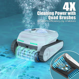 AIRROBO Pool Vacuum for Inground Pools, Smart Navigation Pool Cleaner Robot, Wall Climbing Pool Cleaner (White)