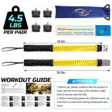 Ptrildo Cordless Battle Ropes for Home Gym & Apartment with Workout Guide