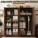 Unikito 71” Kitchen Pantry Storage Cabinet with Adjustable Shelves, 2 Pack