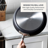 All-Clad HA1 Hard Anodized Nonstick Fry Pan 12 Inch Induction Oven Broiler Safe 500F, Lid Safe 350F Pots and Pans, Cookware Black