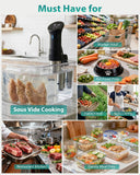 Zachvo Dual Pump Vacuum Sealer for Food Storage & Sous Vide, Handle Lock, Double Heat Seal 5mm Wide, Built-in Cutter & Bag Roll Storage, External Vacuum Port, Dry/Moist Modes, Starter Kit Included