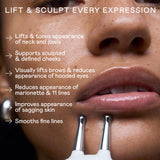 NUFACE Trinity+ Facial Massager + Lip & Eye Attachment - FDA-Cleared Face Sculpting Tool, Targeted Lift for Brows, Eyes & Lips, Reduces & Smooths Smile, Fine Lines - Microcurrent Facial Device