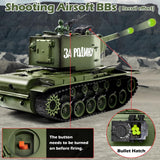 Supdex 1/18 Soviet Union KV2 RC Tank, 2.4G Army Model Toy with Smoke, Sound and Lights, 165ft Remote Control, All-Terrain Indoor Outdoor Toy for Kids & Adults