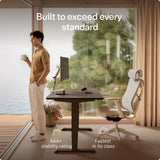 Desktronic HomePro Standing Desk 54x28 — Made in Europe, Ergonomic Sit Stand Home Office Desk, Electric Height Adjustable