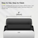 EKO Kitchen Compost Bin, 7L / 1.85 Gal Stainless Steel with Removable Inner Bucket and Deodorizer Compartment, 2-in-1 Countertop Compost Bin with Lid, Food Waste Caddy for Kitchen (MMT & Black Finish)