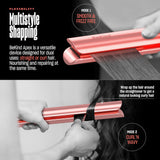 2-in-1 Hair Straightener Flat Iron by BeKind Apex | 1“ 460°F Straightener and Curler for All Hairstyles | UltraSmooth Tech | 15s Fast Heating & Temp Memory | Gift Set for Girls Women (Apex Peach)