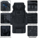 Nayubo 80L Hiking Backpack Camping Travel Daypack Waterproof Adjustable Extra Large Backpack Climbing Trekking Outdoor Sport Bag Molle Rucksack for Men Women (Black)