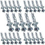 Metalsuberg 1/2"x3" Wedge Anchors by Zinced of Heavy-Duty Fastener for Cement and Concrete (25pcs Pack)