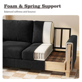 Apicizon 89" Modern Sofa Couch Set, Corduroy Couch 2 Piece Sofa Set for Living Room