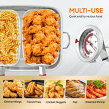 ROVSUN 58,000 BTU Propane Fryer Set with Heightened Gas Stove, 18 QT Aluminum Deep Fryer Pot, 2 Baskets & Thermometer for Outdoor Backyard Frying Fish, Chicken Wings, French Fries & More