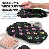 Gleamtide 2-in-1 Ergonomic Set, Wave Keyboard Wrist Rest and Massage Slope Mouse Pad Wrist Support, Rebound Memory Foam for Relieve Carpal Tunnel Syndrome and Wrist Pain (Cute Cat Claws)