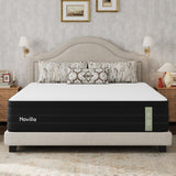 Novilla 14 inch King Size Mattress, Cooling Hybrid King Mattress with Upgraded Individual Coils & Gel Memory Foam, Enhanced Support, Motion Isolation, Pressure Relief, CertiPUR-US