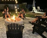 PURPLE LEAF Adirondack Chair Set of 4 HDPE Patio Chair for Fire Pit, Black