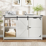 Halitaa 47.8” Farmhouse File Cabinet with Adjustable Shelf, White