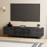 NessCarsti 70.87" Mid Century Modern Black TV Stand for 60/65/70/ Inch TVs