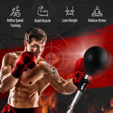Yes4All Pedestal Punching Bag with Stand, Adjustable Height, Boxing MMA Equipment with PU Leather Speed Reflex Ball Home Gym Yes4All