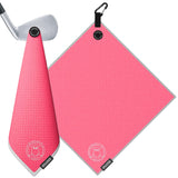 Ghost Golf Magnetic Towel (Greenside) - Premium Ultra-Absorbent Microfiber Golf Towel - 18" x 18"(Hot Pink)