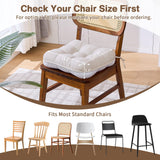 Chair Cushions for Dining Chairs Set of 4,3.5" Thick Kitchen Table Chair Pads with Ties,Non Slip Backing and Covers
