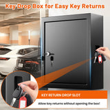 Broynix 213 Position Wall Mounted Key Lock Box, Key Cabinet with Drop Slot