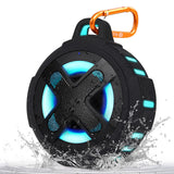 Upgraded, IP67 Waterproof Bluetooth Speaker, Silicone Case,10W Pro Sound&Deep Bass,24H Playtime, with Lights,Clip,Floating,for Shower,Beach essentials, Kayak Paddle Board Boat Lake Camping accessories