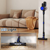 NEWBULIG Cordless Vacuum Cleaner, Lightweight Stick Vacuum for Home with Anti-Tangle and LED Lights, Powerful Rechargeable Wireless Cleaners for Hardwood Floors Carpet Pet Hair
