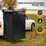 Portable Shower Tent for Camping Car Awning Privacy Shower Tent with Easy SUV/Truck Install Spacious Changing Room Waterproof, Black