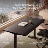 Desktronic HomeOne Standing Desk 60x30 — Ergonomic Sit Stand Home Office Desk, Made in Europe, Electric Dual Motor Height Adjustable, USB & USB-C Charging, Wobble-Free, Touchscreen, 3 Memory Presets