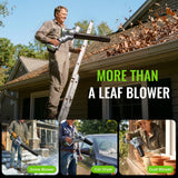 LUCKYTECH Leaf Blower Cordless, Brushless Handheld Leaf Blowers with 4.0Ah Batteries, 680CFM 180MPH with 5 Speeds, Lightweight Snow Blower Grass Blowers for Lawn Care, Patio, Yard, Garage